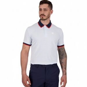 G/FORE Staple Stripe Rib Collar
Tech Jersey Slim Fit Golf Polo Size Large EUC!